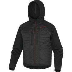 Casaco Moove Delta Plus acolchoado em poliamida ripstop com revestimento de PU Preto Vermelho