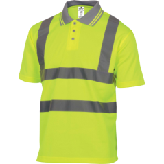 Polo Amarelo Manga Curta Delta Plus OffShore Alta Visibilidade