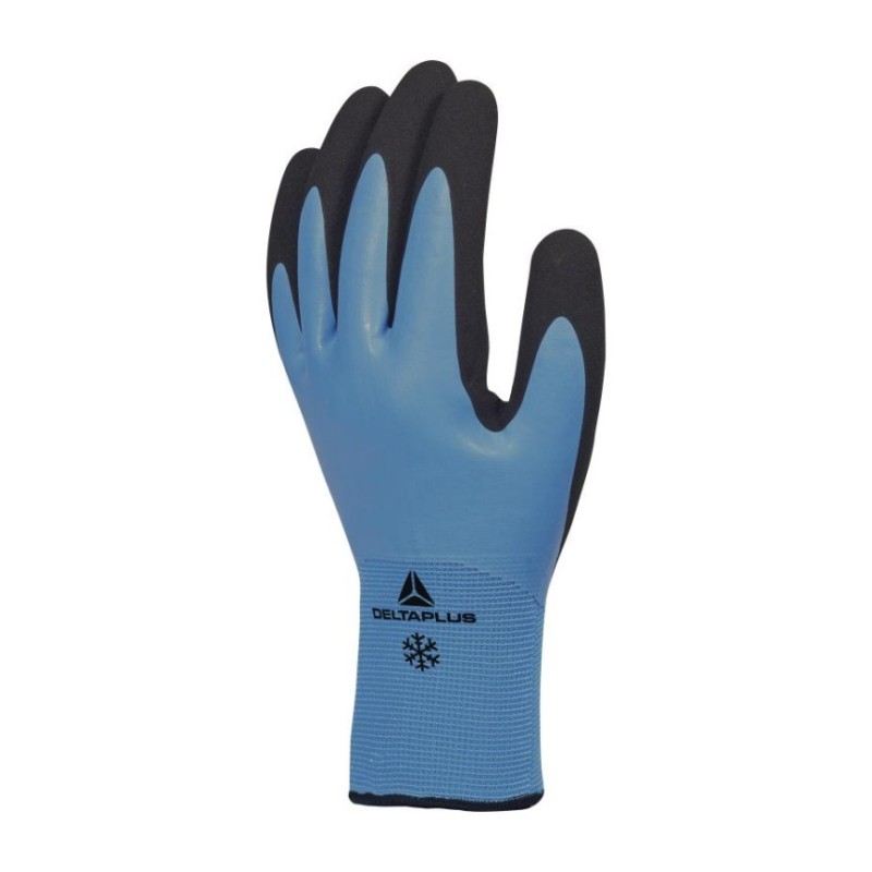 Luva Termica De Acrílico/Poliamida Palma Rev de Latex Espuma Azul-Preto THRYM VV736 Delta PLus