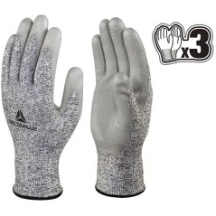 Luva Anti Corte Delta Plus VENICUT58 Nível D Com Banho PU CA 41407 3 Pares