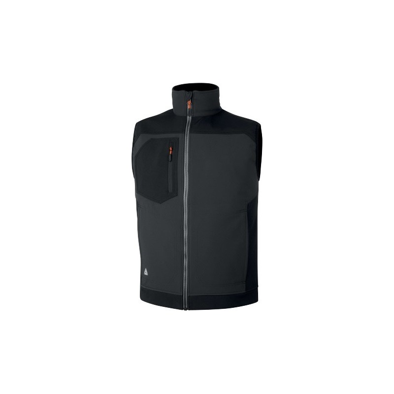 Colete Holen Delta Plus "Softshell" Poliéster / Elastano Cinza Preto
