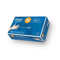 Caixa de 100 luvas descartáveis de Vinyl 4.5Gr tamanho M