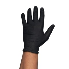 Caixa 100 luvas descartáveis de Nitrilo Preto 3.5Gr tamanho S