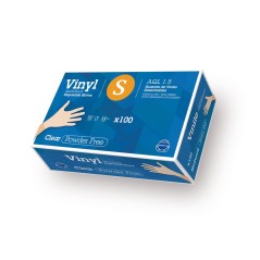 Caixa de 100 luvas descartáveis de Vinyl 4.5Gr tamanho S