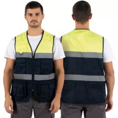 Colete multi-bolsos refletor CL-05