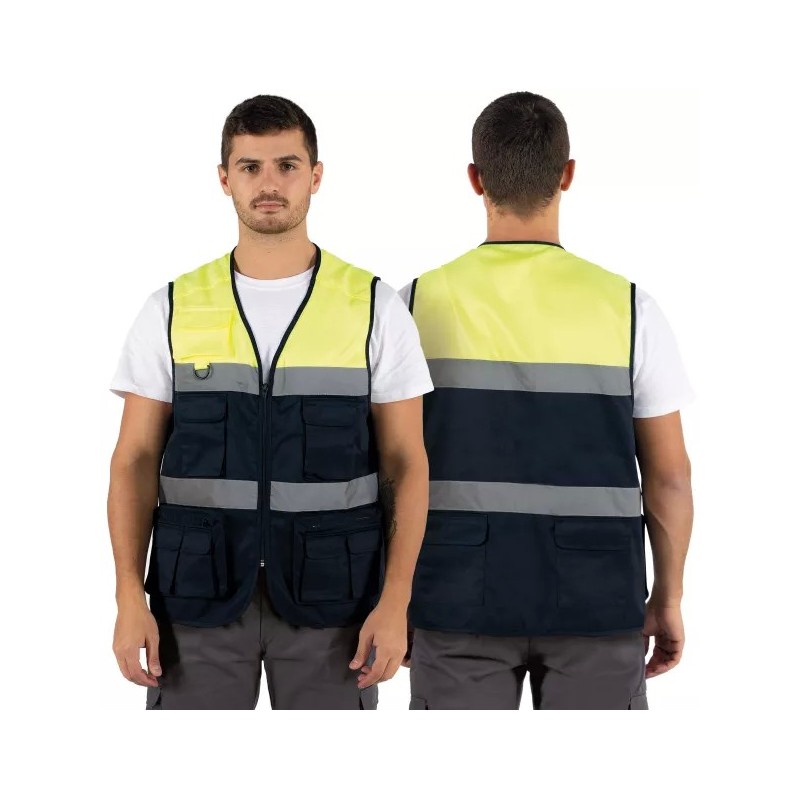 Colete multi-bolsos refletor CL-05