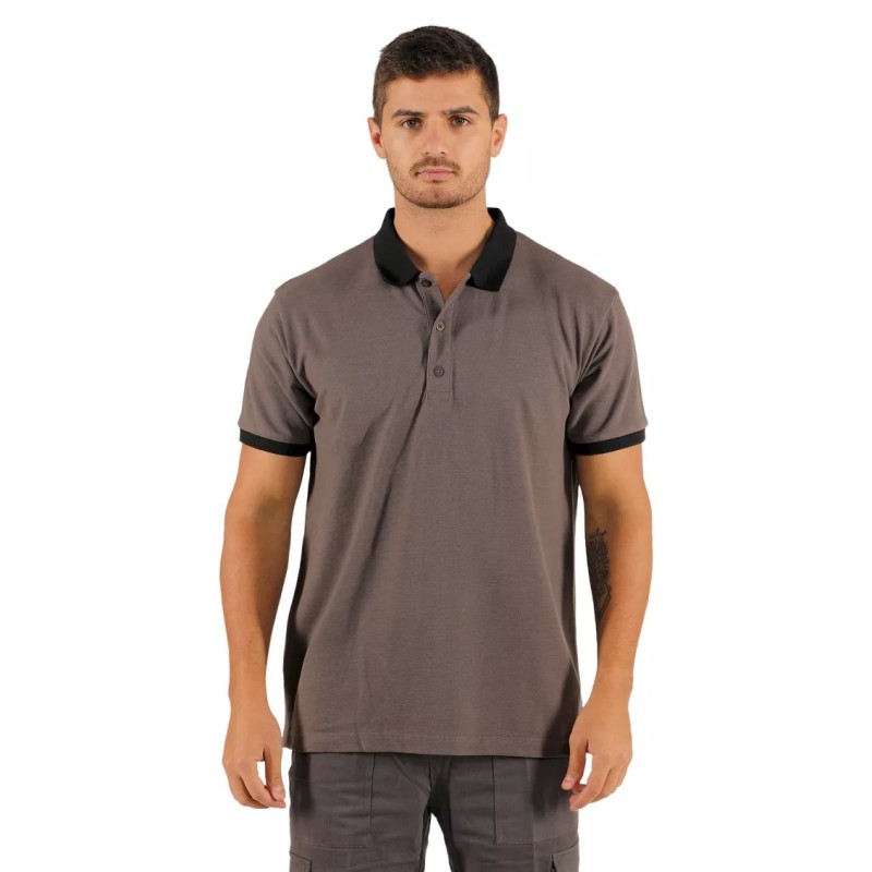 Polo Bicolor Cinza