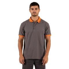 Polo Bicolor Cinza