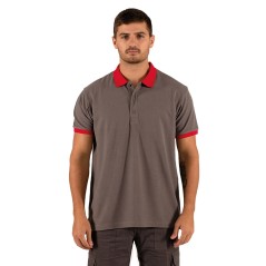 Polo Bicolor Cinza