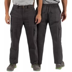 Calça Multi-bolsos em Sarja