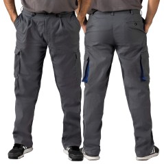 Calça Multi-bolsos Cinza