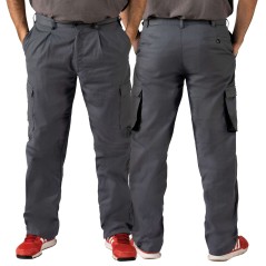 Calça Multi-bolsos Cinza