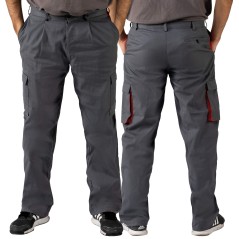 Calça Multi-bolsos Cinza