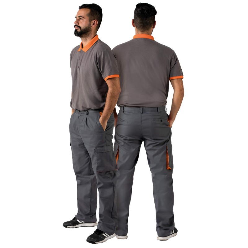 Calça Multi-bolsos Cinza