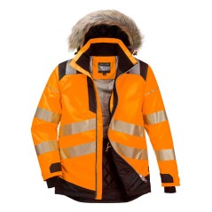 Casaco Parka de Inverno de Alta Visibilidade PW3 Laranja