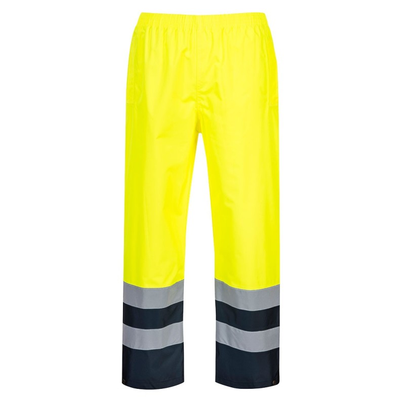 Calça bicolor de alta visibilidade para tráfego Amarelo