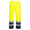 Calça bicolor de alta visibilidade para tráfego Amarelo