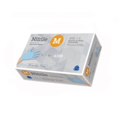 Caixa 100 luvas Descartáveis de Nitrilo Azul 3.5Gr tamanho M