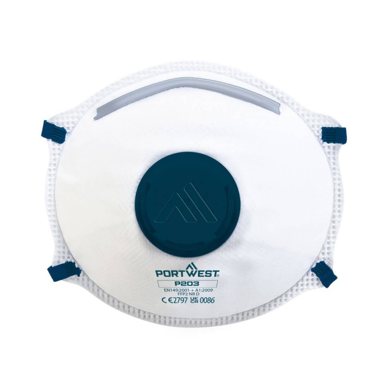 Máscara de protecção respiratória em forma de copo com válvula Dolomit