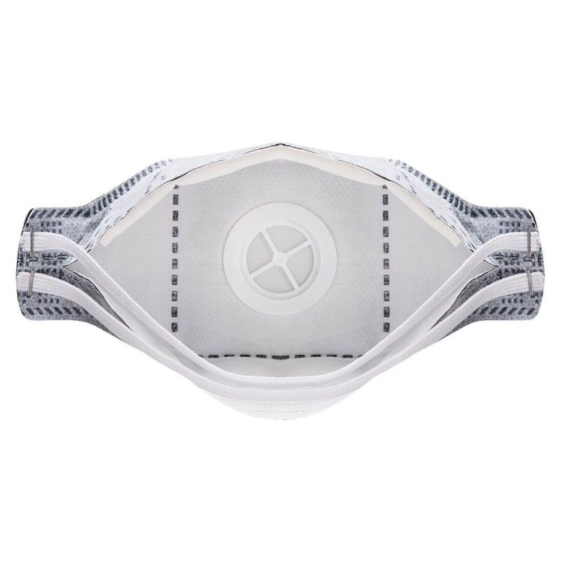 Máscara dobrável com camada de carbono, válvula EAGLE FFP3 (10 unidade